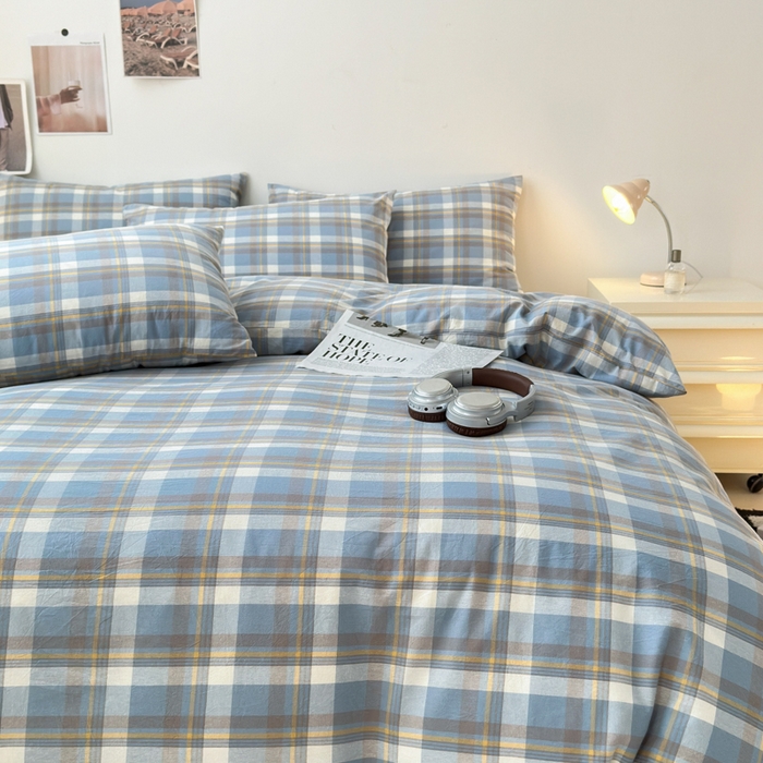 91家纺网 家纺一手货源 找家纺 清雅福 2024新款全棉A类水洗棉单品被套 简兮-兰