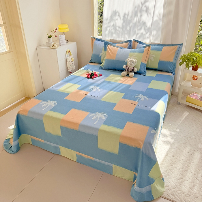 91家纺网 家纺一手货源 找家纺 家贝爱 2024新款JBA加厚圆角纯棉磨毛床单 浪漫旅程