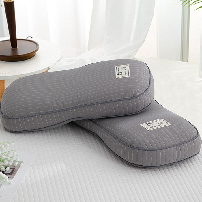 91家纺网 家纺一手货源 找家纺 织布人 2024新款荞麦枕升级全棉韩式砂洗面包枕磨毛简约全荞麦壳枕头枕芯 简约磨毛砂洗面包枕-灰色