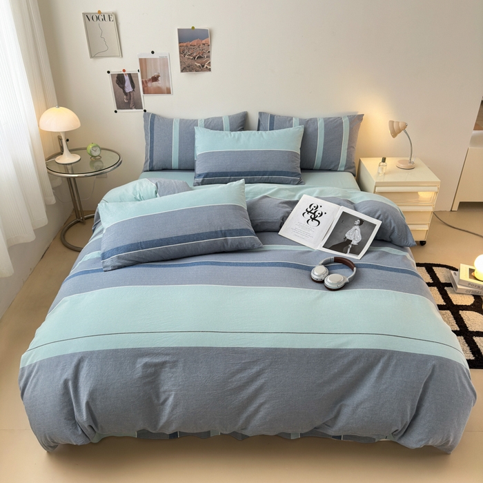 91家纺网 家纺一手货源 找家纺 清雅福 2024新款全棉A类水洗棉单品被套 米亚