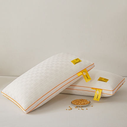 91家纺网 家纺一手货源 找家纺 （总）织布人 2024新款枕芯华夫格大豆舒柔枕头高回弹护颈椎助睡眠羽丝绒枕芯