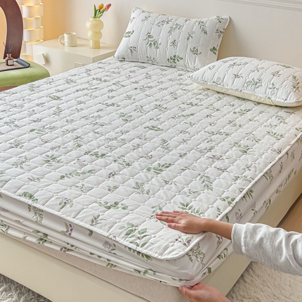 91家纺网 家纺一手货源 找家纺 （总）寝居阁 2024新款13372全棉纯棉大豆纤维夹棉床笠