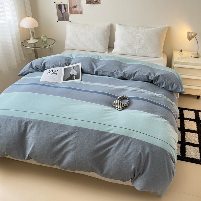 91家纺网 家纺一手货源 找家纺 清雅福 2024新款全棉A类水洗棉单品被套 米亚