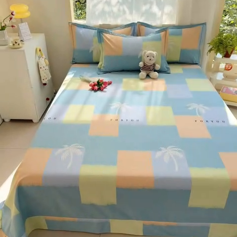 91家纺网 家纺一手货源 找家纺 家贝爱 2024新款JBA加厚圆角纯棉磨毛床单 浪漫旅程