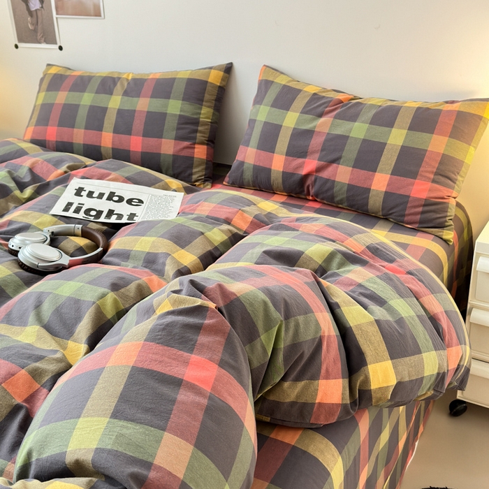 91家纺网 家纺一手货源 找家纺 清雅福 2025新款全棉A类水洗棉单枕套 晴空·灰