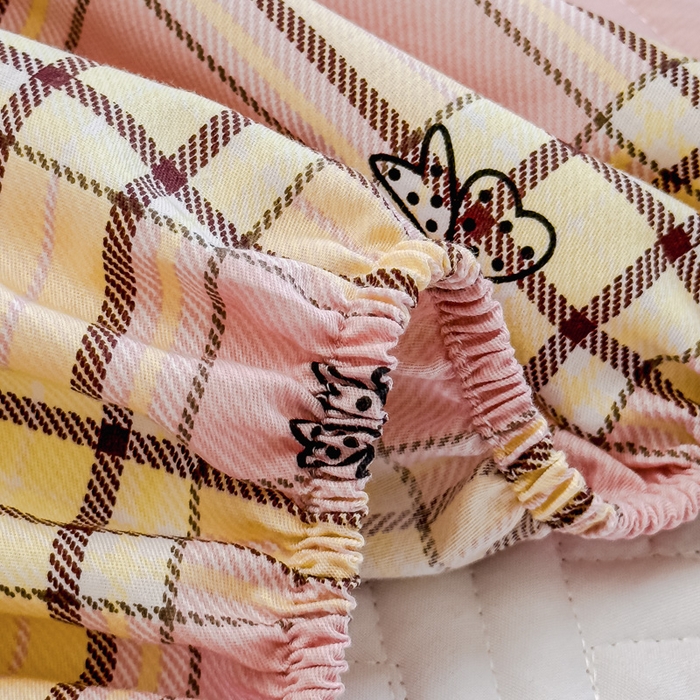 91家纺网 家纺一手货源 找家纺 寝居阁 2024新款13372全棉纯棉大豆纤维夹棉床笠 爱心蝴蝶