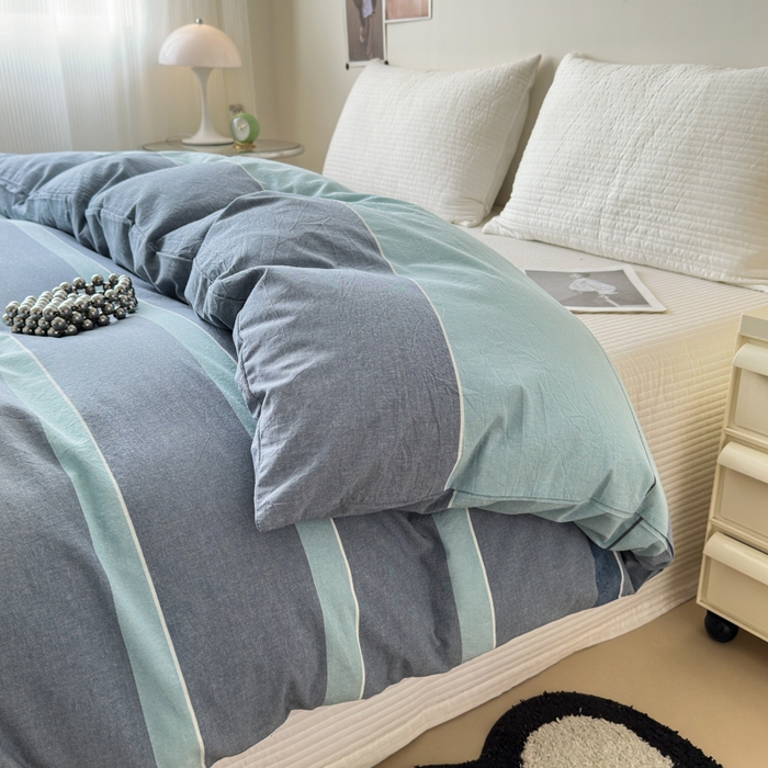 91家纺网 家纺一手货源 找家纺 清雅福 2024新款全棉A类水洗棉单品被套 米亚