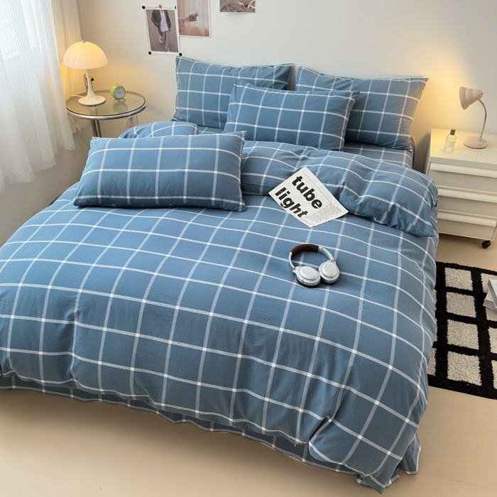 91家纺网 家纺一手货源 找家纺 清雅福 2024新款全棉A类水洗棉单品被套 米莱-灰