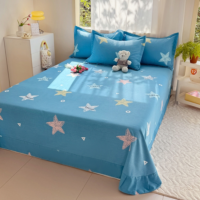 91家纺网 家纺一手货源 找家纺 家贝爱 2024新款JBA加厚圆角纯棉磨毛床单 海之星