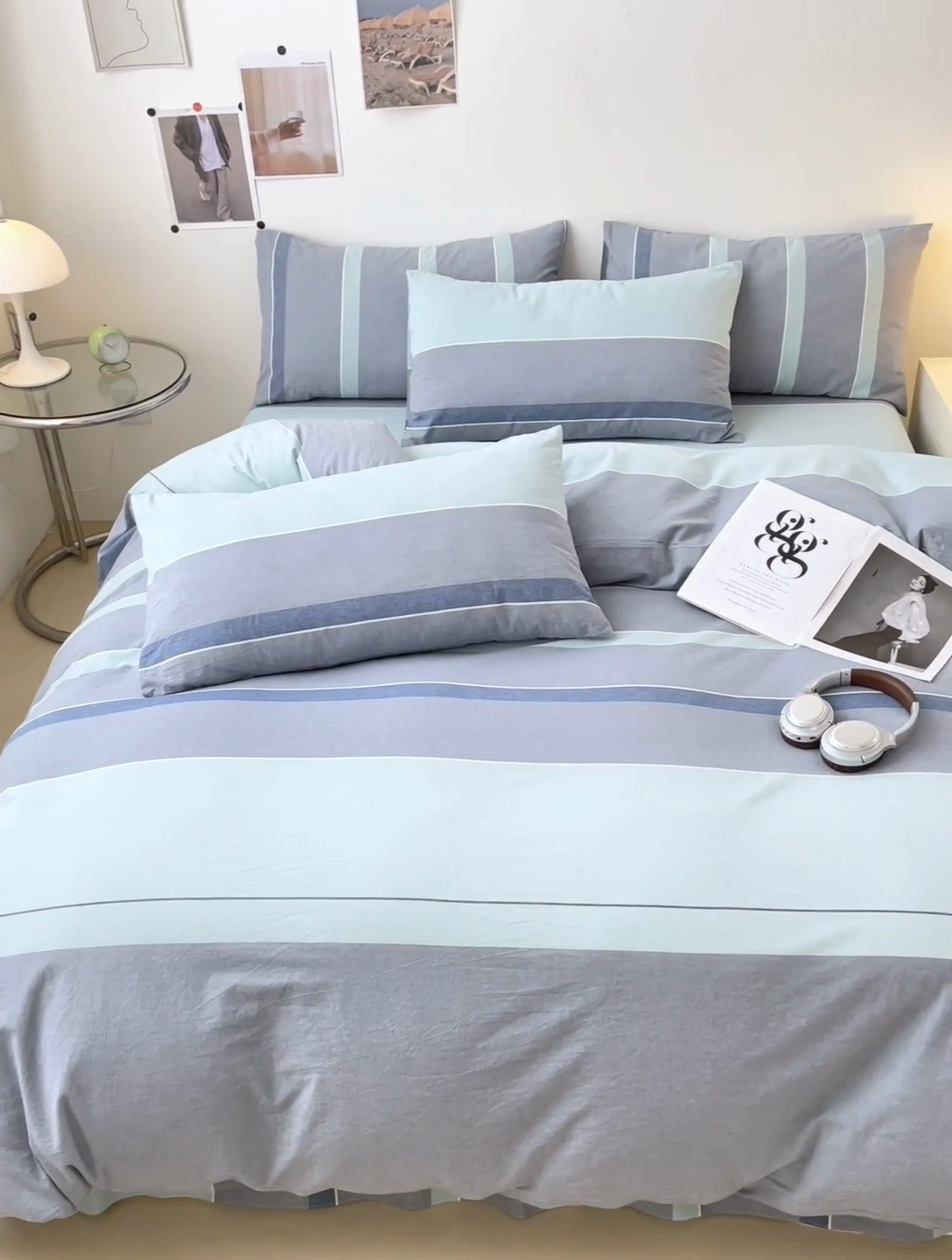 91家纺网 家纺一手货源 找家纺 清雅福 2024新款全棉A类水洗棉四件套单被套 米亚