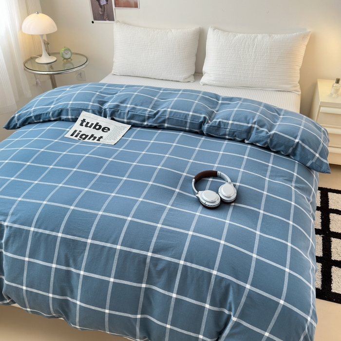 91家纺网 家纺一手货源 找家纺 清雅福 2024新款全棉A类水洗棉单品被套 米莱-灰