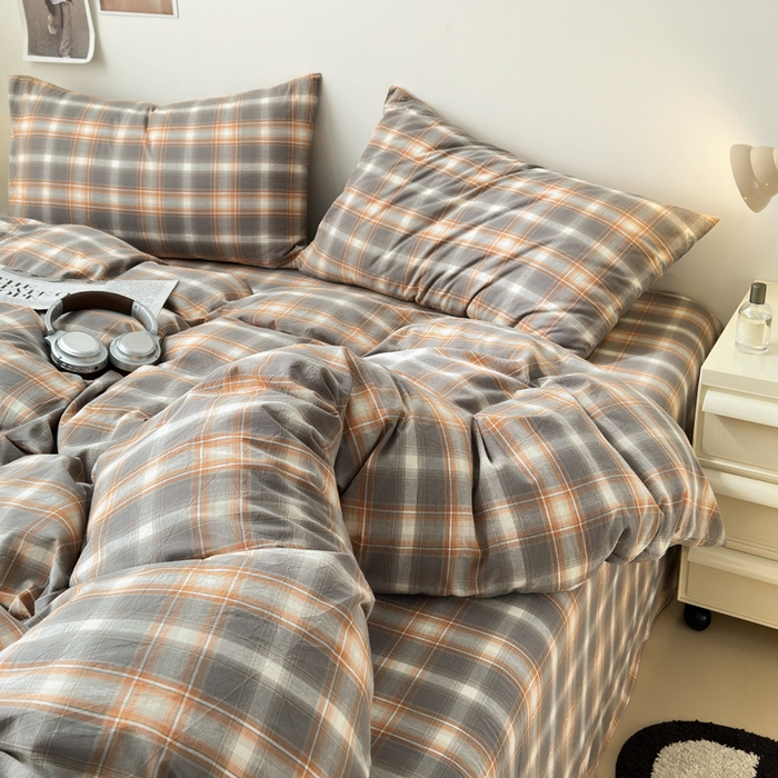 91家纺网 家纺一手货源 找家纺 清雅福 2024新款全棉A类水洗棉四件套单被套 诺卡