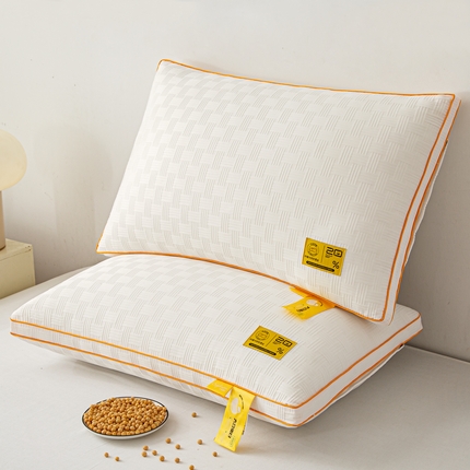 91家纺网 家纺一手货源 找家纺 （总）织布人 2024新款枕芯华夫格大豆舒柔枕头高回弹护颈椎助睡眠羽丝绒枕芯