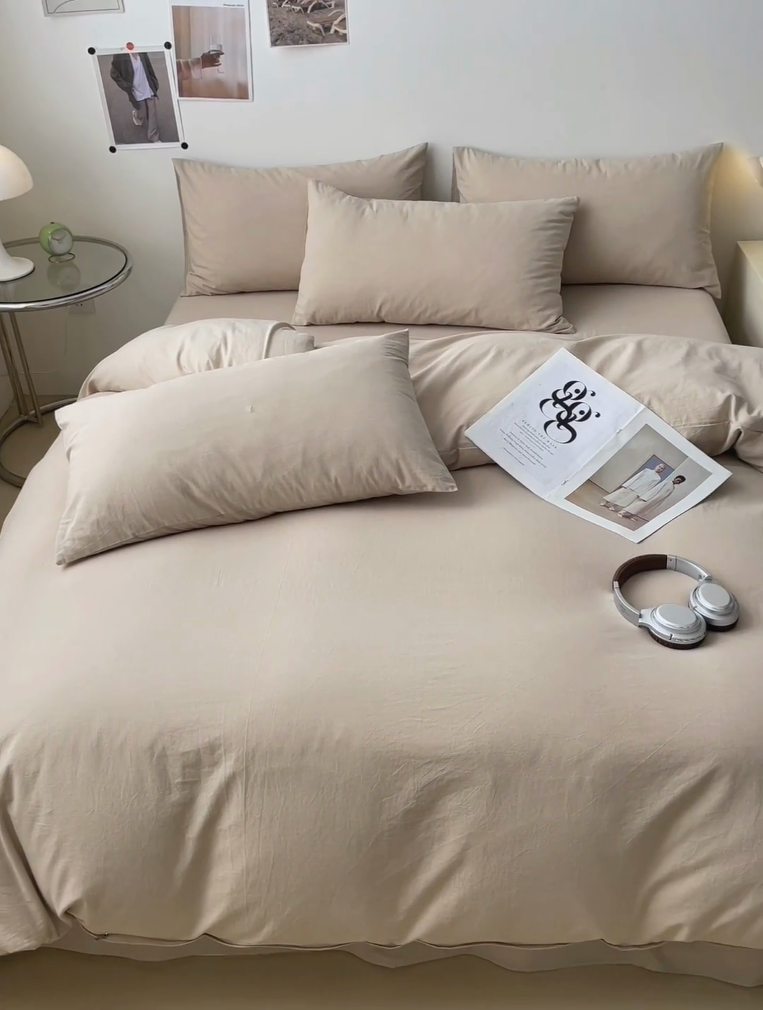 91家纺网 家纺一手货源 找家纺 清雅福 2024新款全棉A类水洗棉单品被套 素色-卡其