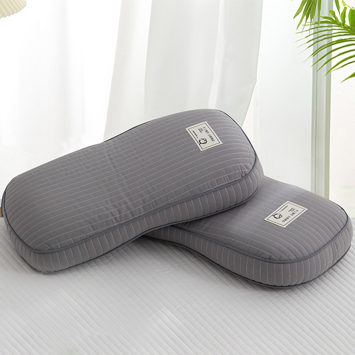 91家纺网 家纺一手货源 找家纺 织布人 2024新款荞麦枕升级全棉韩式砂洗面包枕磨毛简约全荞麦壳枕头枕芯 简约磨毛砂洗面包枕-灰色