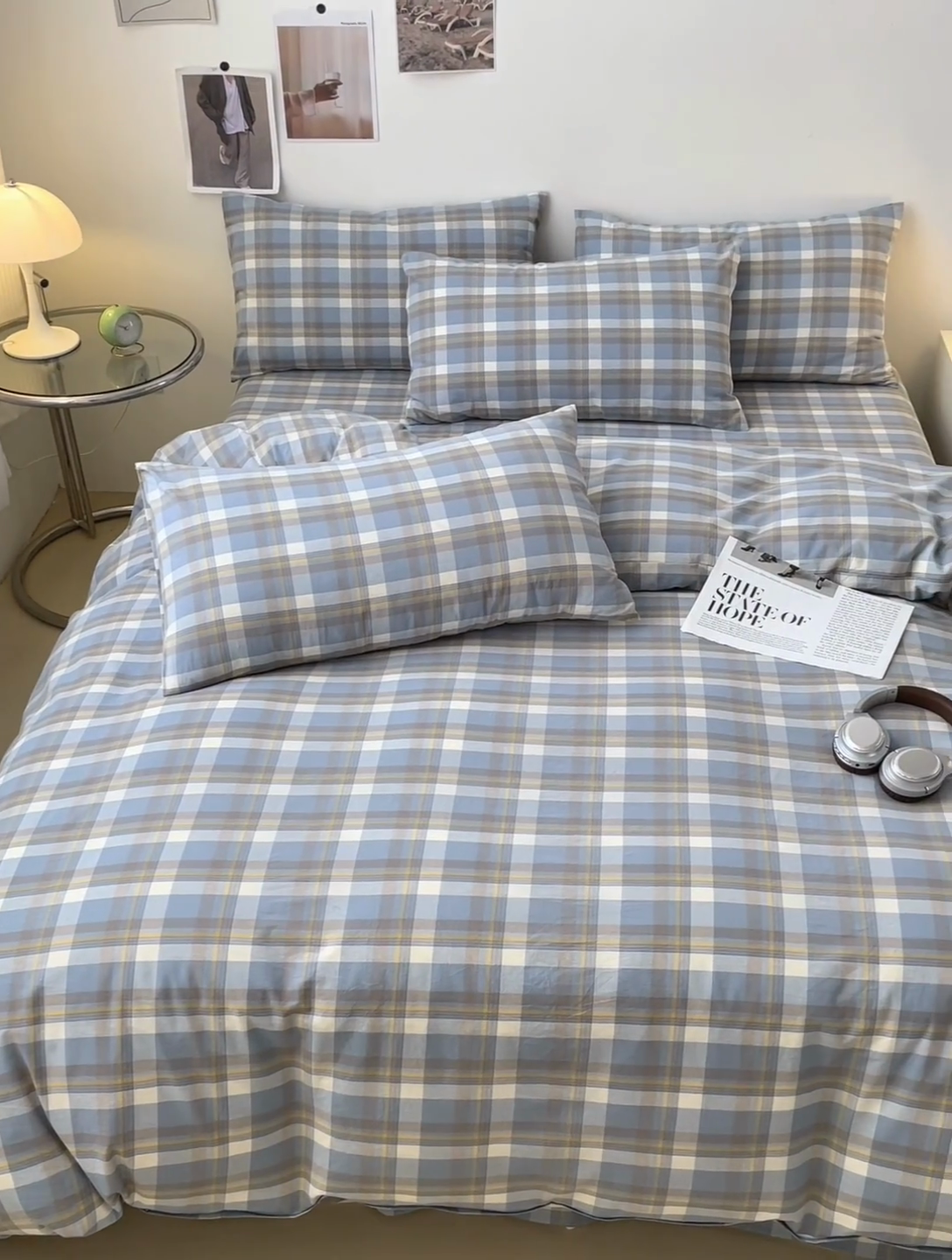 91家纺网 家纺一手货源 找家纺 清雅福 2024新款全棉A类水洗棉四件套单被套 简兮-兰