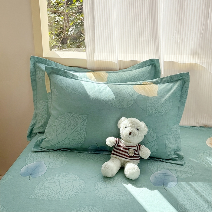 91家纺网 家纺一手货源 找家纺 家贝爱 2024新款JBA加厚圆角纯棉磨毛床单 叶叶情深