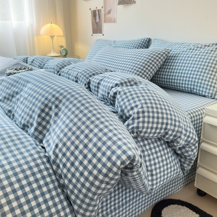 91家纺网 家纺一手货源 找家纺 （总）清雅福 2024新款全棉A类水洗棉四件套单被套