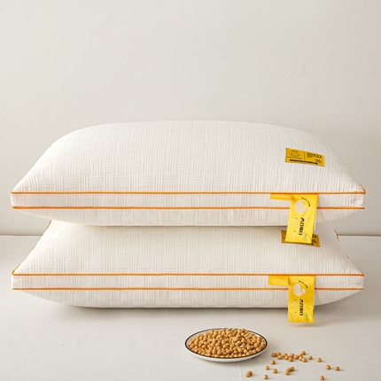 91家纺网 家纺一手货源 找家纺 （总）织布人 2024新款枕芯华夫格大豆舒柔枕头高回弹护颈椎助睡眠羽丝绒枕芯