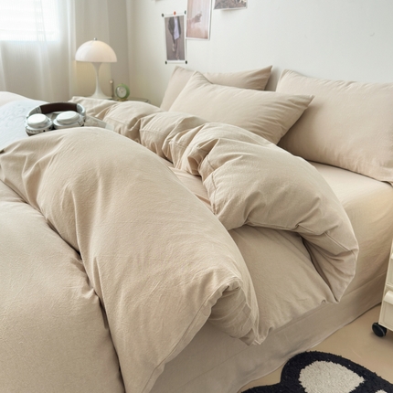 91家纺网 家纺一手货源 找家纺 （总）清雅福 2024新款全棉A类水洗棉四件套单被套