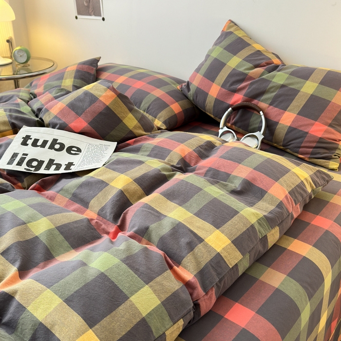 91家纺网 家纺一手货源 找家纺 清雅福 2025新款全棉A类水洗棉单枕套 晴空·灰