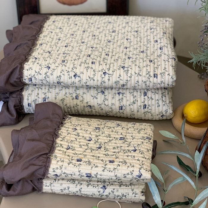 91家纺网 家纺一手货源 找家纺 汇庭 2024新款-天丝棉印花床盖三件套系列 斯嘉庄园