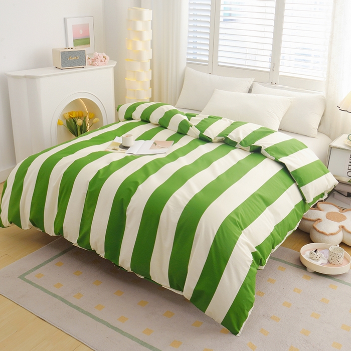 91家纺网 家纺一手货源 找家纺 启优 2024新款1370全棉被套 林西绿