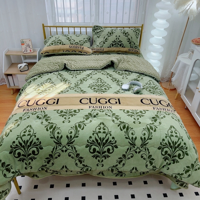 91家纺网 家纺一手货源 找家纺 暖居 2024新款牛奶绒豆豆被床盖四件套时尚大牌