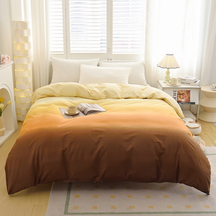 91家纺网 家纺一手货源 找家纺 启优 2024新款1370全棉被套 秘境桔