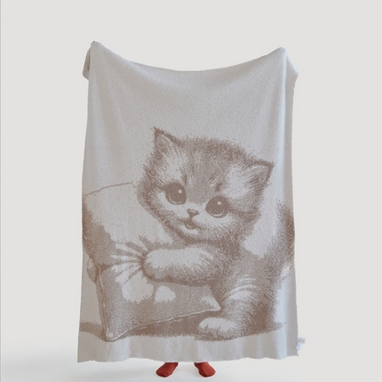 暖绵绵 2025新款半边绒毛毯-维奥 维奥-灰色