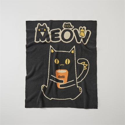 91家纺网 家纺一手货源 找家纺 （总）暖绵绵 2025新款半边绒毛毯-安赛猫（注：最低零售价161元）