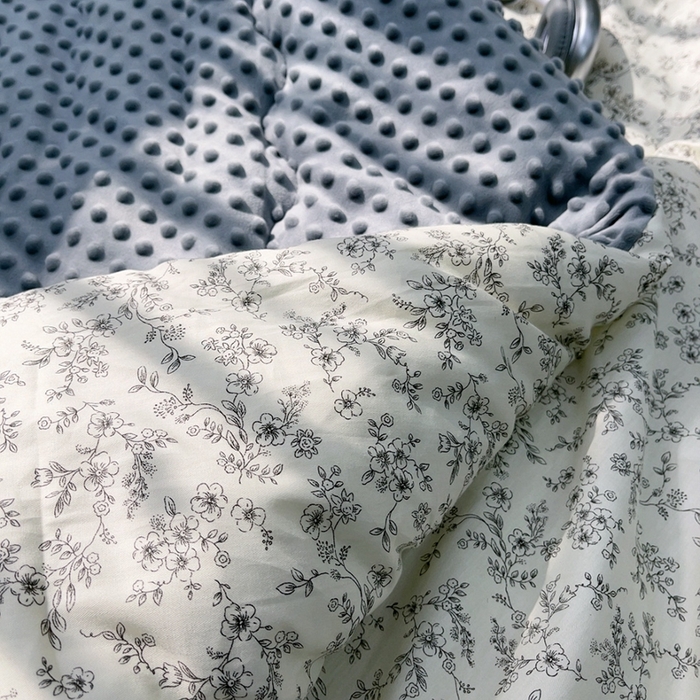 91家纺网 家纺一手货源 找家纺 韩版纯棉豆豆被床盖四件套春秋被加厚冬被同款纯棉被套砂洗棉花床盖三件套四季通用 清风