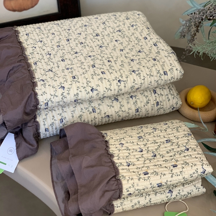 91家纺网 家纺一手货源 找家纺 汇庭 2024新款-天丝棉印花床盖三件套系列 斯嘉庄园