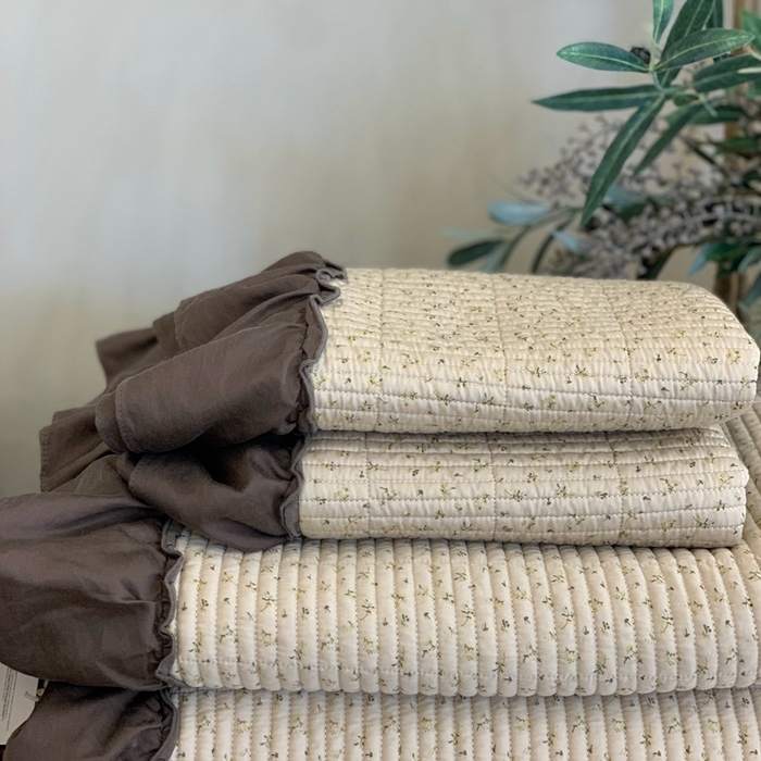 91家纺网 家纺一手货源 找家纺 汇庭 2024新款-天丝棉印花床盖三件套系列 夏花庄园