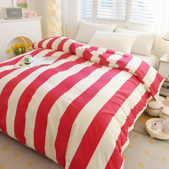 91家纺网 家纺一手货源 找家纺 启优 2024新款1370全棉被套 林西红