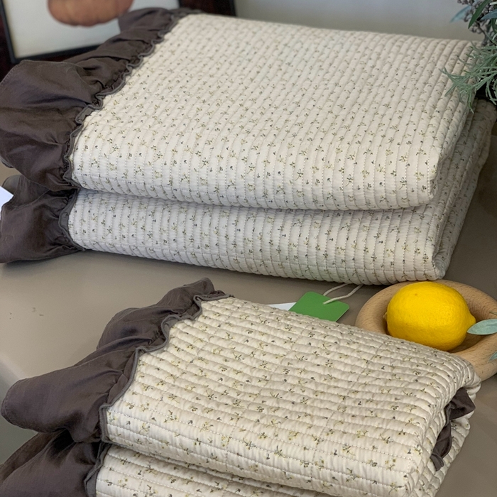 91家纺网 家纺一手货源 找家纺 汇庭 2024新款-天丝棉印花床盖三件套系列 夏花庄园