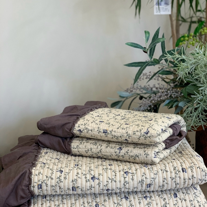 91家纺网 家纺一手货源 找家纺 汇庭 2024新款-天丝棉印花床盖三件套系列 斯嘉庄园