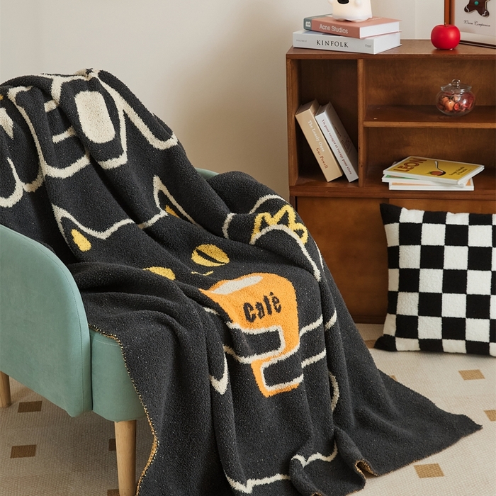 91家纺网 家纺一手货源 找家纺 （总）暖绵绵 2025新款半边绒毛毯-安赛猫（注：最低零售价161元）