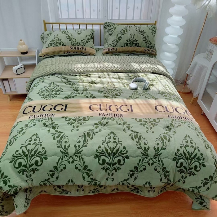 91家纺网 家纺一手货源 找家纺 暖居 2024新款牛奶绒豆豆被床盖四件套时尚大牌