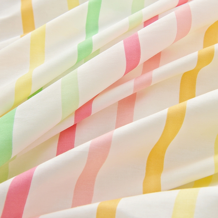 91家纺网 家纺一手货源 找家纺 启优 2024新款1370全棉被套 七彩条纹