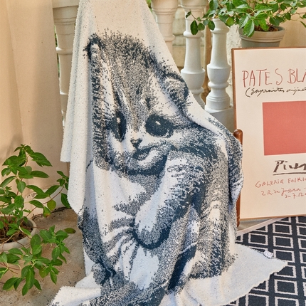 91家纺网 家纺一手货源 找家纺 暖绵绵 2025新款半边绒毛毯-维奥 维奥-暗蓝