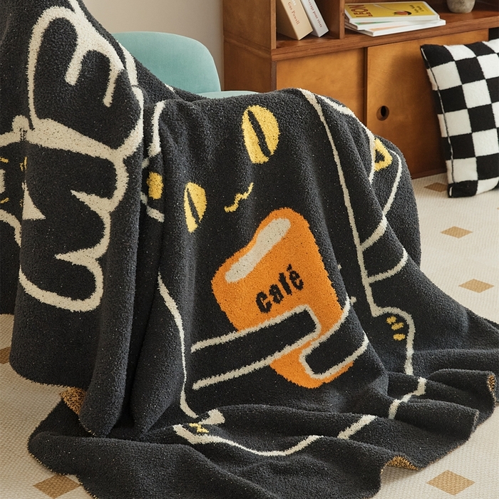 91家纺网 家纺一手货源 找家纺 （总）暖绵绵 2025新款半边绒毛毯-安赛猫（注：最低零售价161元）