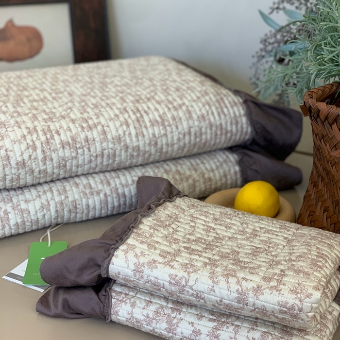 91家纺网 家纺一手货源 找家纺 汇庭 2024新款-天丝棉印花床盖三件套系列 嘉里庄园