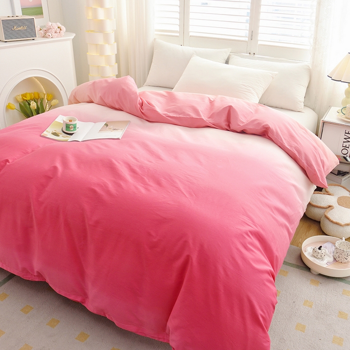 91家纺网 家纺一手货源 找家纺 启优 2024新款1370全棉被套 秘境粉