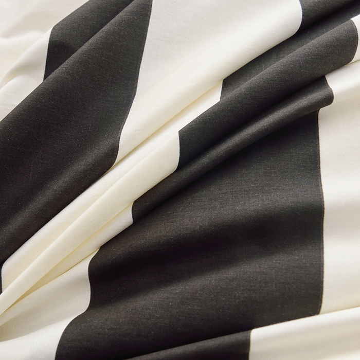 91家纺网 家纺一手货源 找家纺 启优 2024新款1370全棉被套 黑白条纹