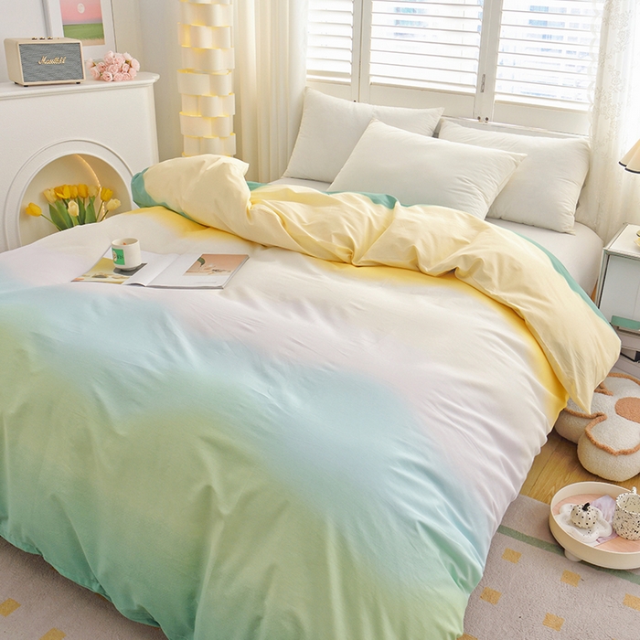 91家纺网 家纺一手货源 找家纺 启优 2024新款1370全棉被套 秘境绿