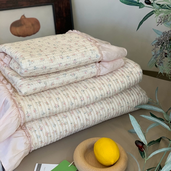 91家纺网 家纺一手货源 找家纺 汇庭 2024新款-天丝棉印花床盖三件套系列 芙蕾庄园