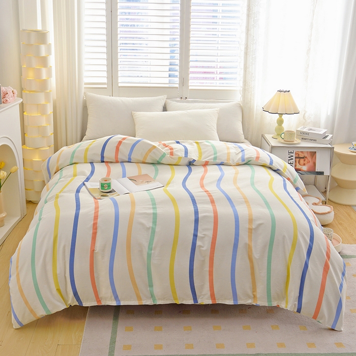 91家纺网 家纺一手货源 找家纺 启优 2024新款1370全棉被套 五彩世界