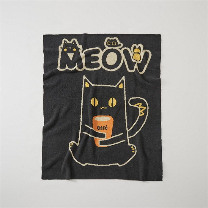 91家纺网 家纺一手货源 找家纺 （总）暖绵绵 2025新款半边绒毛毯-安赛猫（注：最低零售价161元）