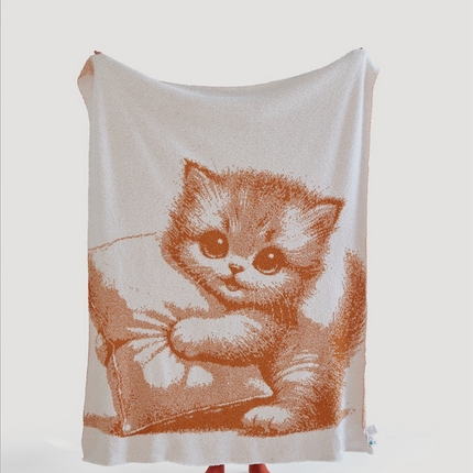 暖绵绵 2025新款半边绒毛毯-维奥 维奥-姜黄